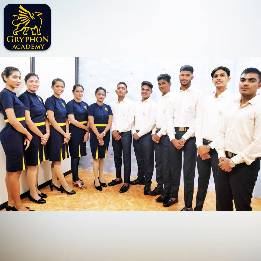 Group of students at Gryphon Academy pursuing Diploma in Aviation Hospitality